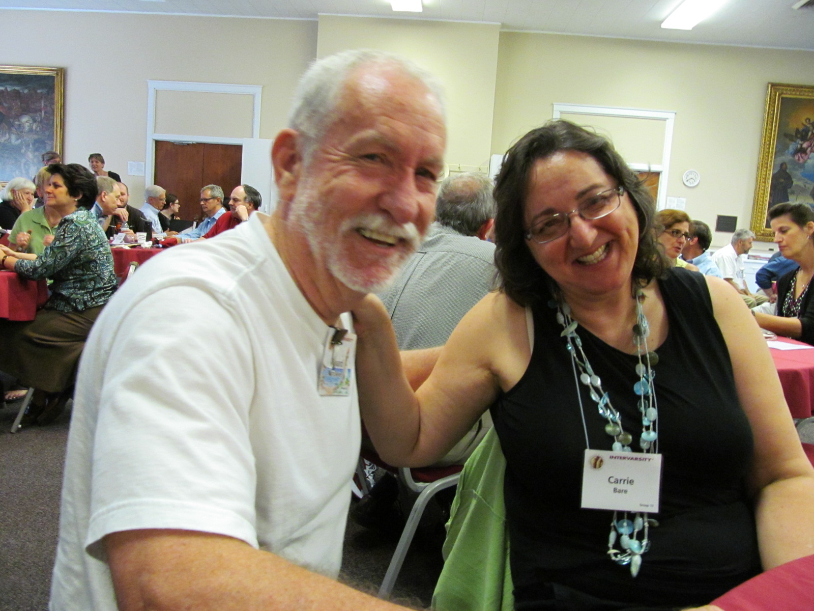 Howard Van Cleave and Carrie Bare honor one-another at 2012 GFM National Staff Team Meetings