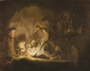 Painting of Christ's entombment
