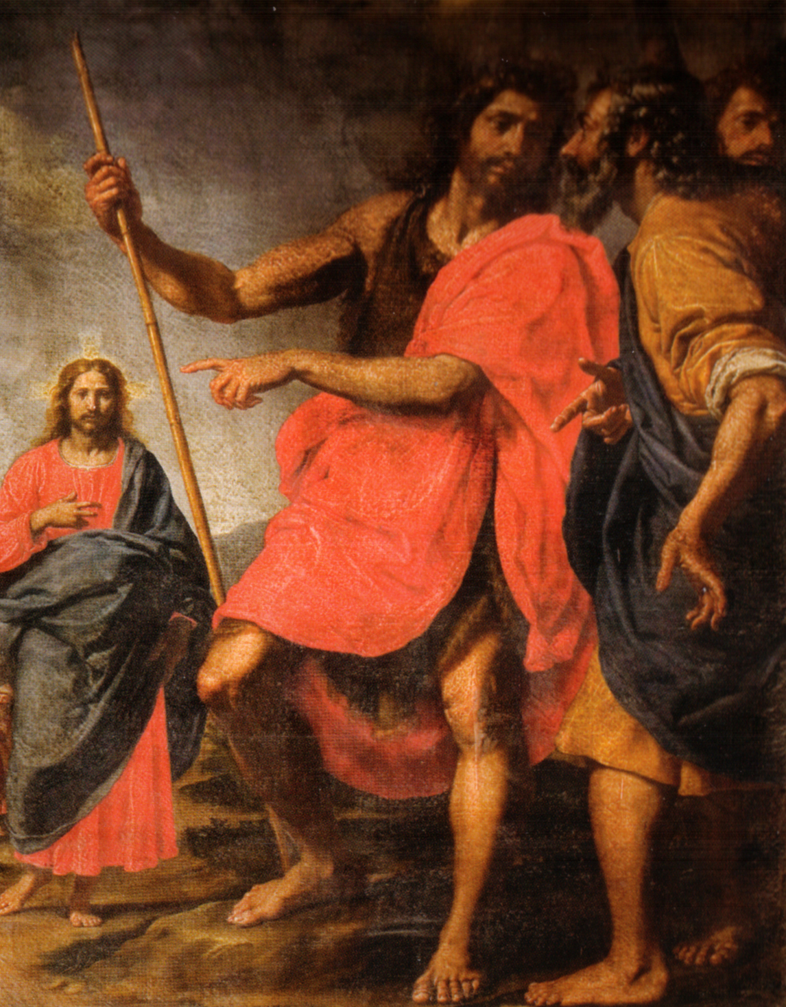 Painting of John the Baptist identifying Jesus