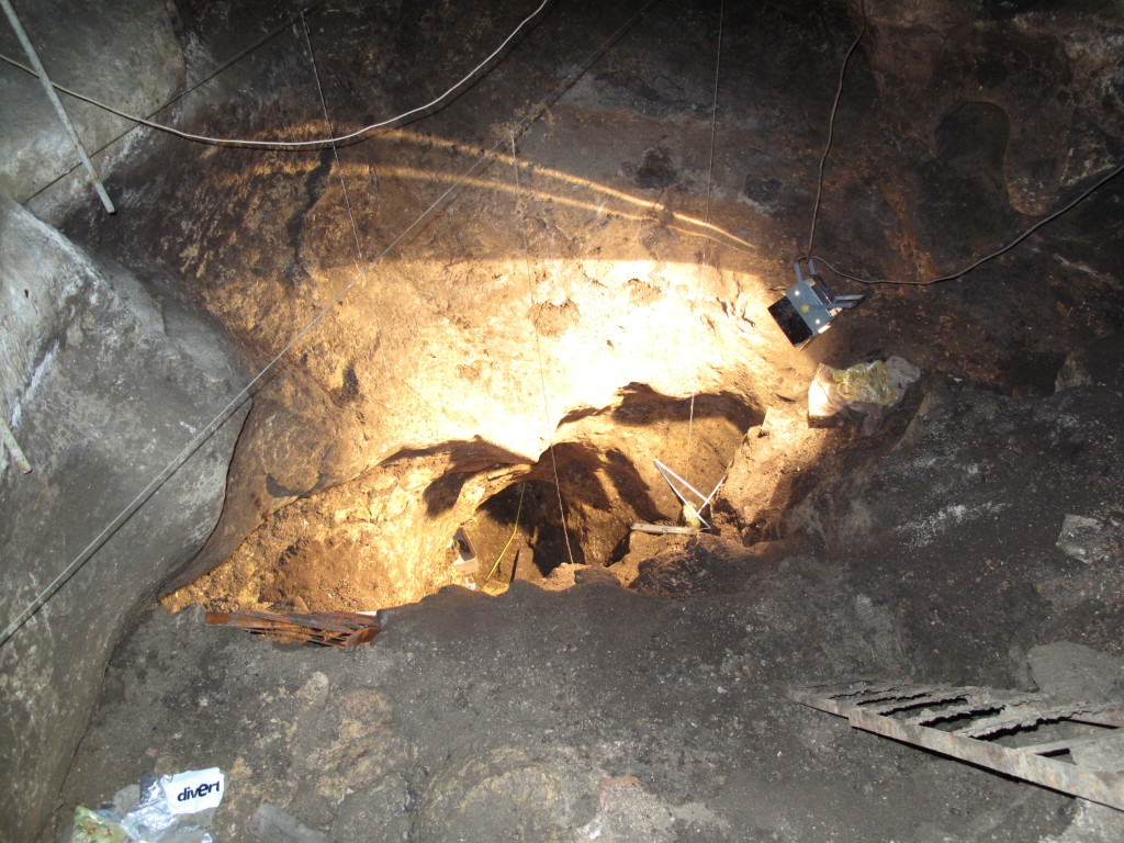 Archaeological Dig in a Cave in the Crimea