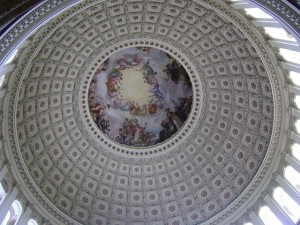 Photo of underside of Capitol Building dome
