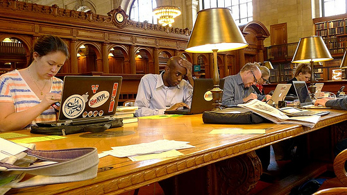work in reading room photo