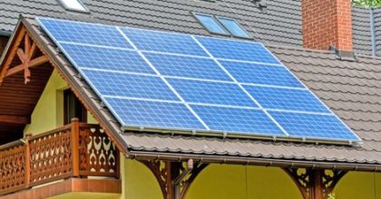 photo of solar panels on a roof