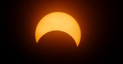 Photo of partial solar eclipse
