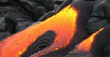 Photo of active magma flow