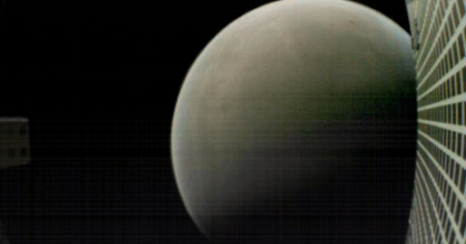 Black & White photo of Mars