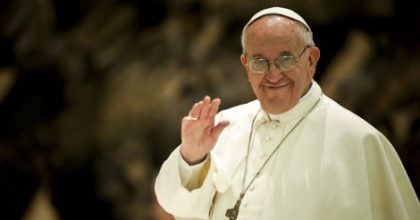 Photo of Pope Francis waving