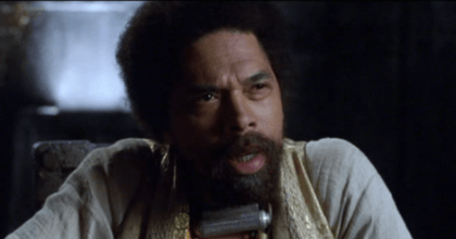Photo of Cornel West in character in The Matrix